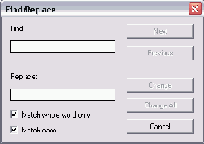     Find/Replace